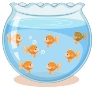 Бесплатное векторное изображение Золотая рыбка в аквариуме